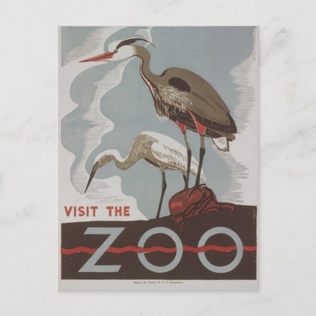 Cartão Postal WPA - O Zoo (Frente)