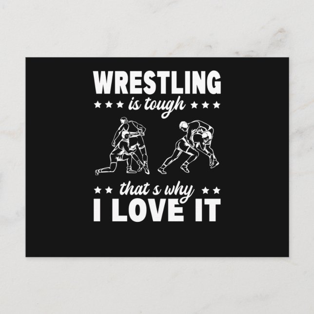 Cartão Postal Wrestling Tough Why I Love It Martial Arts Fan (Frente)
