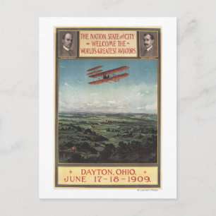 Cartão Postal Wright Brothers Plane