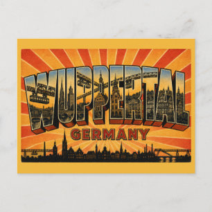 Cartão Postal Wuppertal Alemanha Schwebebahn
