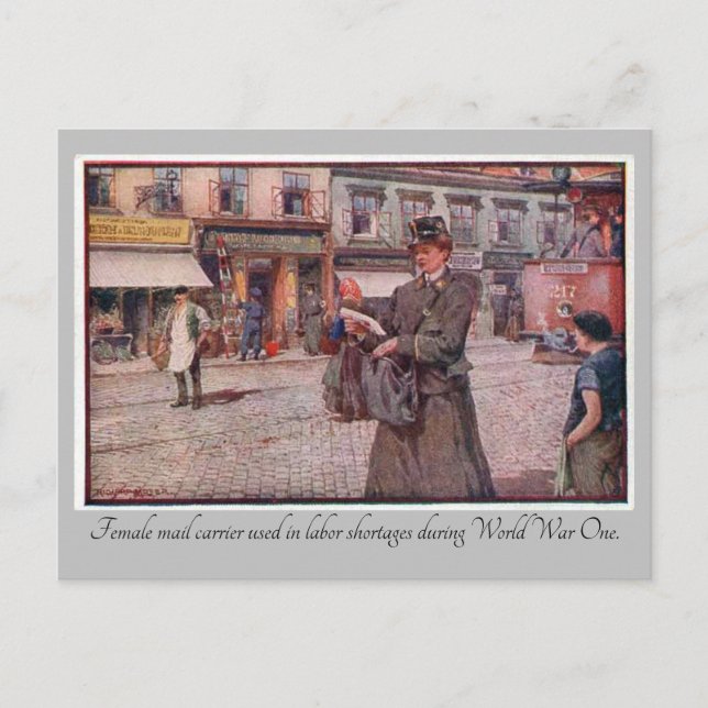 Cartão Postal "WW1 Female Mail Carrier" (Frente)
