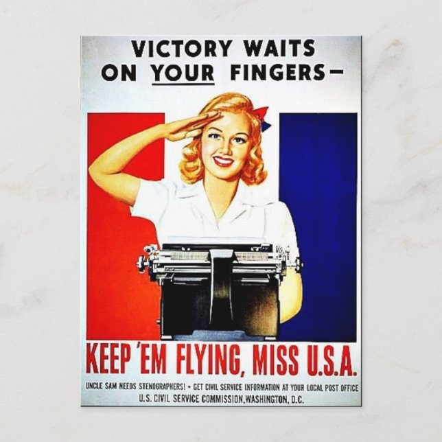 Cartão Postal Wwii Flying2 (Frente)