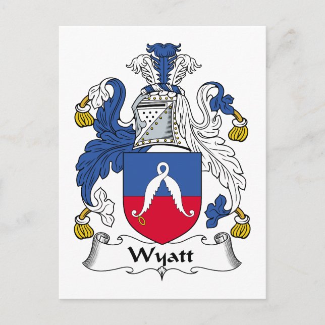 Cartão Postal Wyatt Family Crest (Frente)