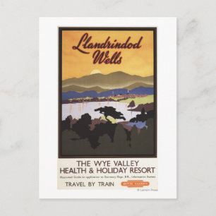 Cartão Postal Wye Valley Resort British Rail Poster
