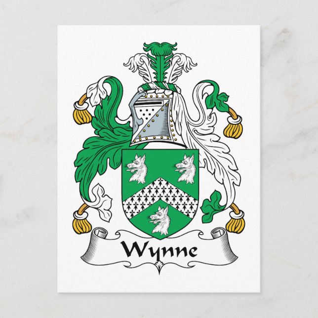 Cartão Postal Wynne Family Crest (Frente)
