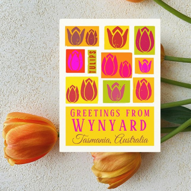 Cartão Postal Wynyard Tasmania Austrália - Campos Tulip (Criador carregado)
