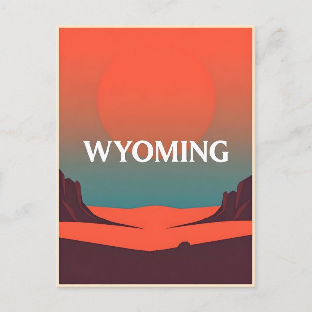Cartão postal Wyoming (Frente)