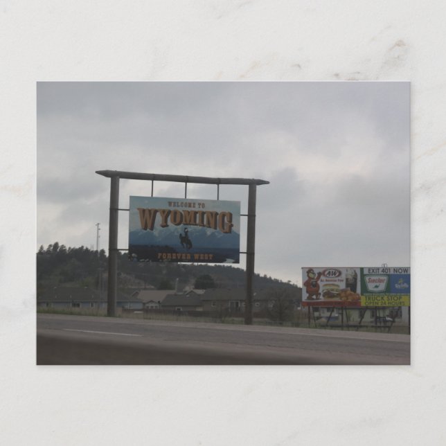 Cartão postal Wyoming (Frente)