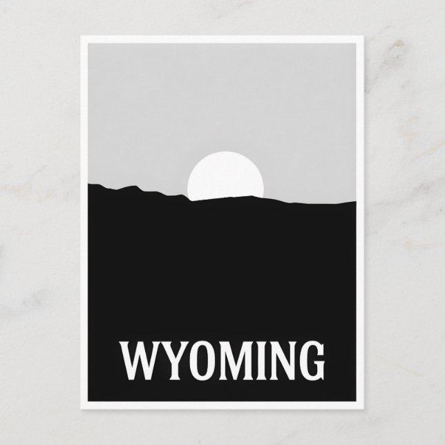 Cartão postal Wyoming (Frente)