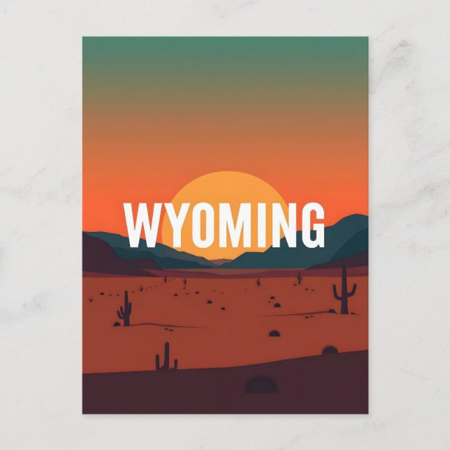 Cartão postal Wyoming (Frente)