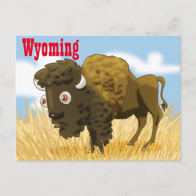 Cartão Postal Wyoming Buffalo (Frente)