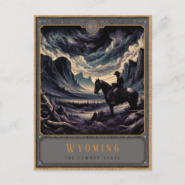 Cartão Postal Wyoming | Cartão-postal de arte gótica (Frente)