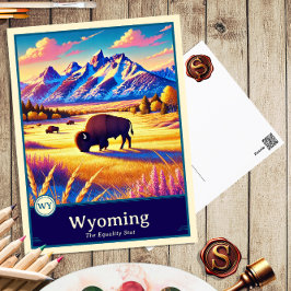 Cartão Postal Wyoming | Cartão-postal Sombreado do Cel do Estilo