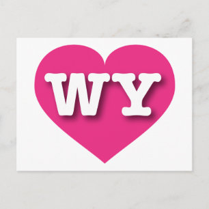 Cartão Postal Wyoming Hot Pink Heart