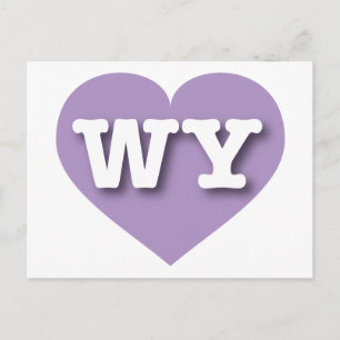 Cartão Postal Wyoming Lavanda Heart - Eu adoro WY
