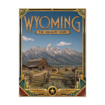 Wyoming Vintage Art Deco Era de Ouro