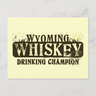 Cartão Postal Wyoming Whiskey Bebendo Champion