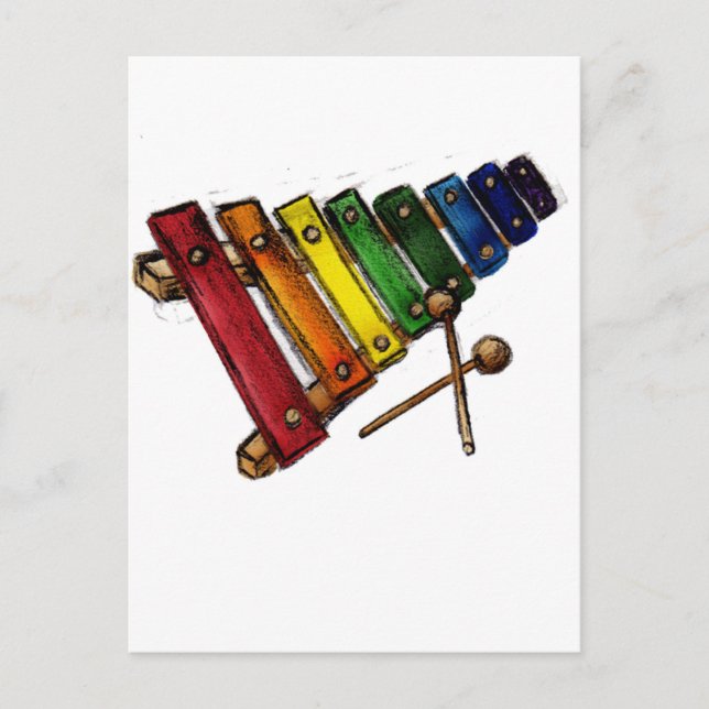 Cartão Postal X é para Xylophone (Frente)