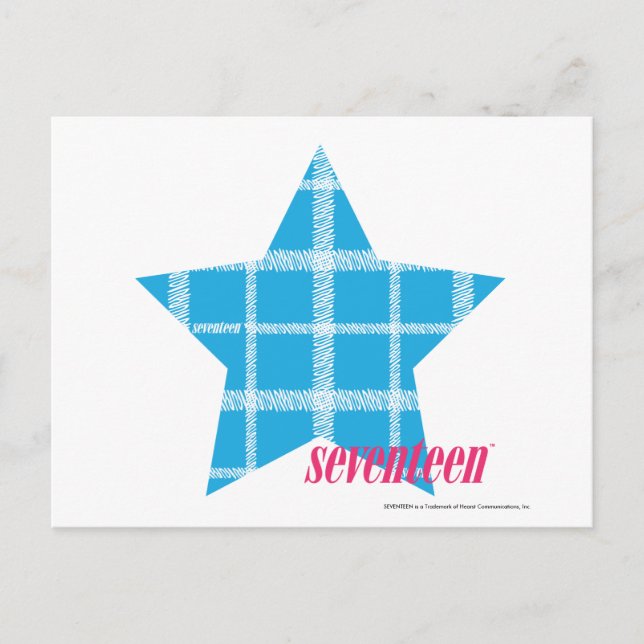 Cartão Postal Xadrez Aqua 3 (Frente)