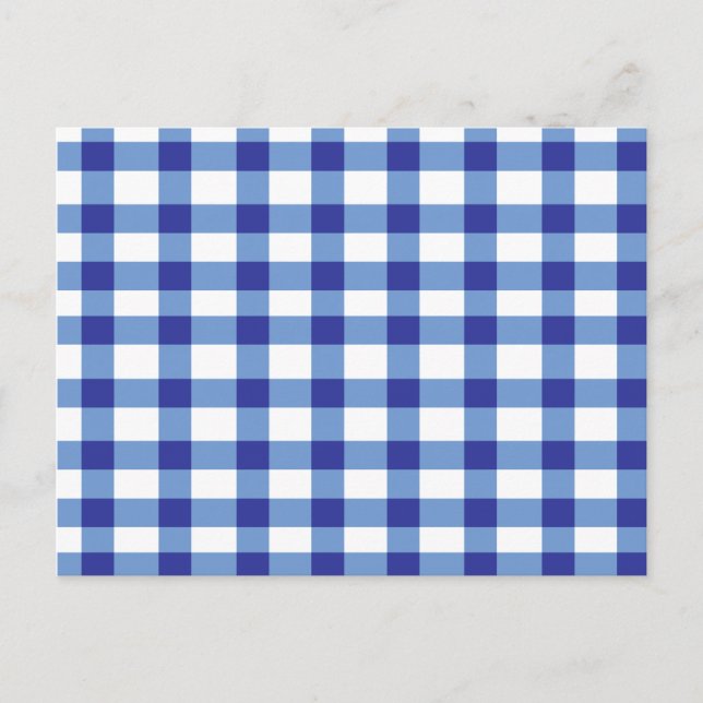 Cartão Postal Xadrez Azul (Frente)