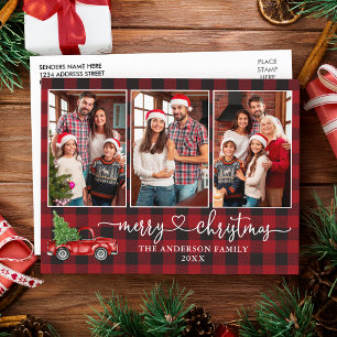 Cartão Postal Xadrez de Coração da Caligrafia 3 Foto Caminhão de