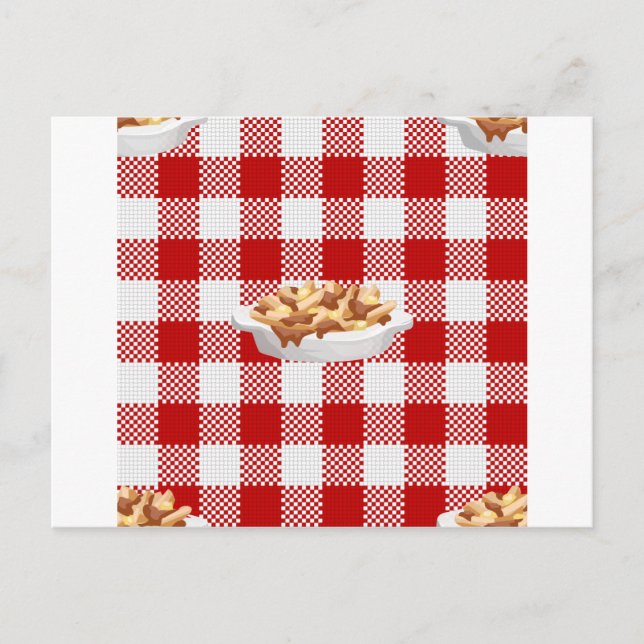 Cartão Postal xadrez poutine (Frente)