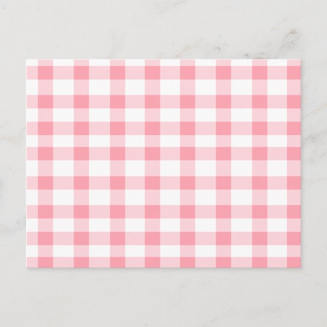 Cartão Postal Xadrez Rosa (Frente)