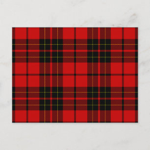 Cartão Postal Xadrez vermelha do Brodie tartan