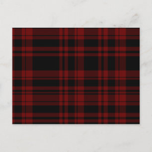 Cartão Postal Xadrez Vermelha Sanguínea Punky