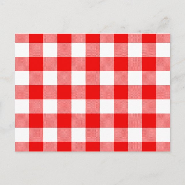 Cartão Postal Xadrez Vermelho (Frente)