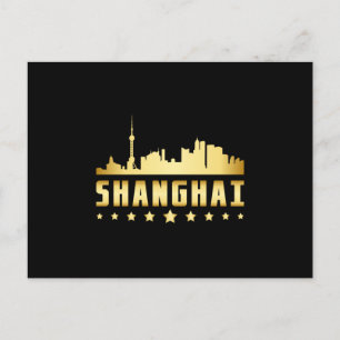 Cartão Postal Xangai China City Cityscape Skyline Funny Gift