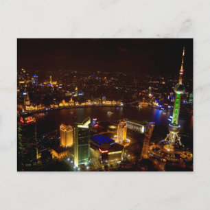 Cartão Postal Xangai China magnífica paisagem com moderno