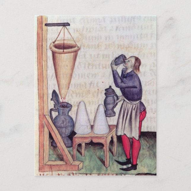 Cartão Postal Xarope de fazer, de "Tractatus de Herbis" (Frente)