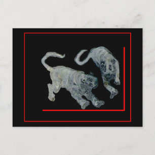 Cartão Postal Xian China 2002 Ghost Tigers Red Boarder O MUSEU