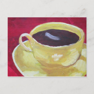 Cartão Postal Xícara de café retrô