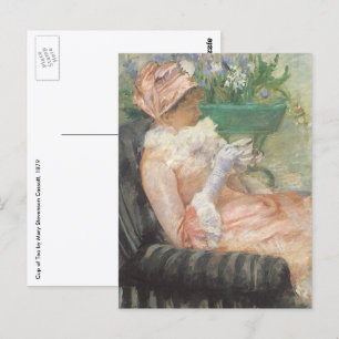 Cartão Postal Xícara de Chá de Mary Cassatt, Impressionismo Anti