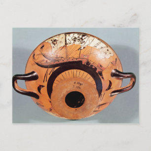 Cartão Postal Xícara de preto-plástico