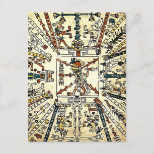 Cartão Postal Xiuhtecuhtli Aztec Morte Deus