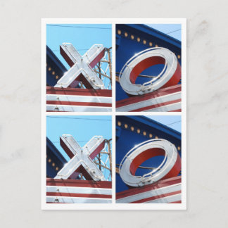 Cartão Postal XOXO - Cartão-postal Hip Hugs e Kisses