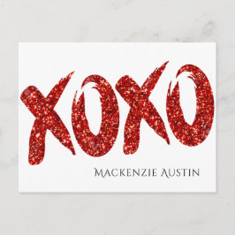 Cartão Postal XOXO - Lente Vermelha | Vazio Glam Brush Hug e Kis