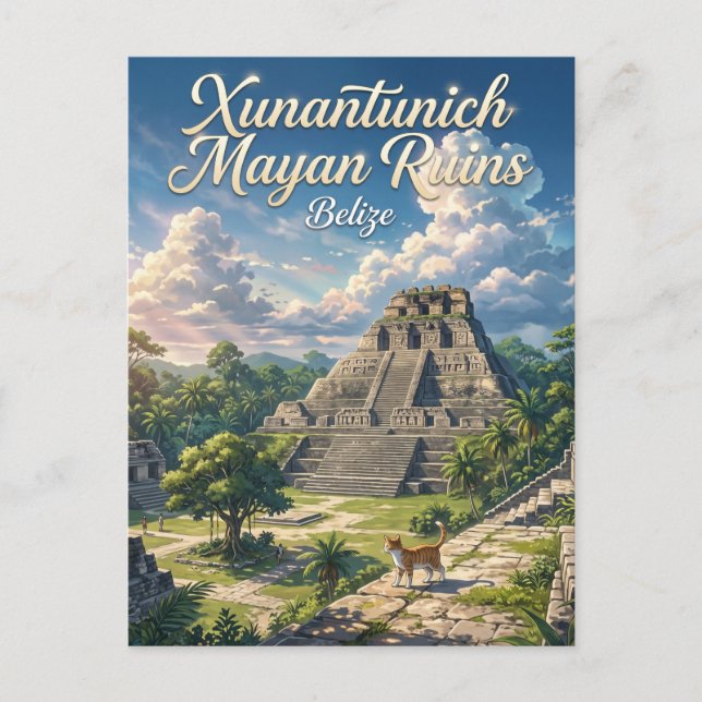 Cartão Postal Xunantunich Belize (Frente)