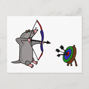 Cartão Postal XX- Blind Mole in Archery Competition