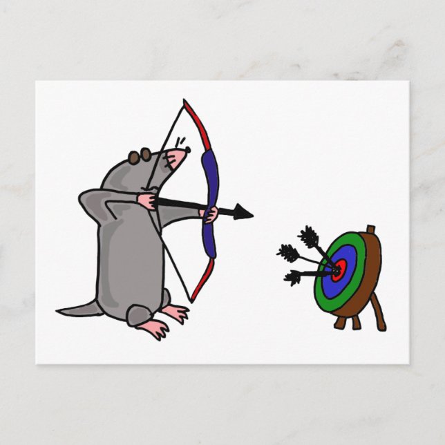 Cartão Postal XX- Blind Mole in Archery Competition (Frente)