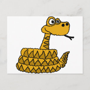 Cartão Postal XX- Cartoon Funky Rattlesnake