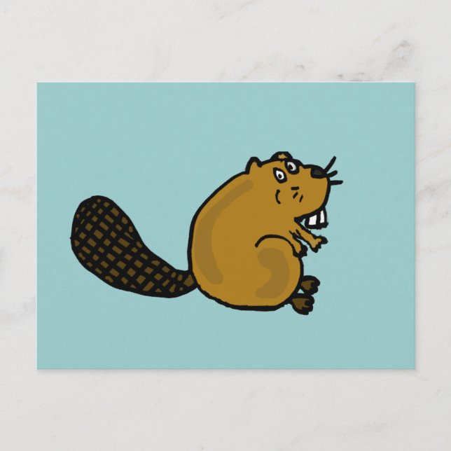 Cartão Postal XX- Cartoon Hilarious Beaver (Frente)