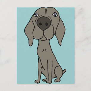 Cartão Postal XX - Design de Weimaraner Cute