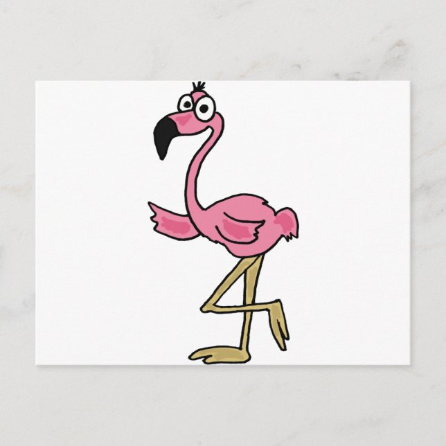 Cartão Postal XX - Funny Flamingo (Frente)