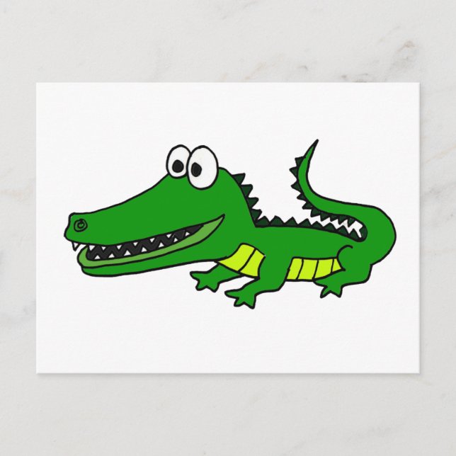 Cartão Postal XX - Funny Funky Gator (Frente)