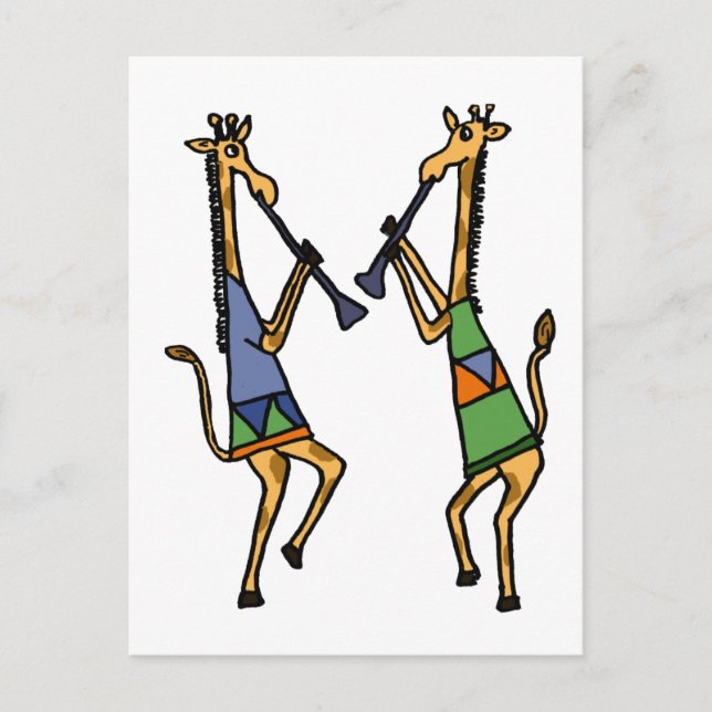 Cartão Postal XX - Girafas dançantes (Frente)