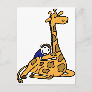 Cartão Postal XX- Giraffe Hug